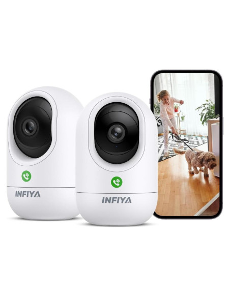 Cámara de Seguridad INFIYA 2K Interior 360 WiFi 2.4GHz 2Pack Cámara de Seguridad INFIYA 2K Interior 360 WiFi 2.4GHz 2Pack