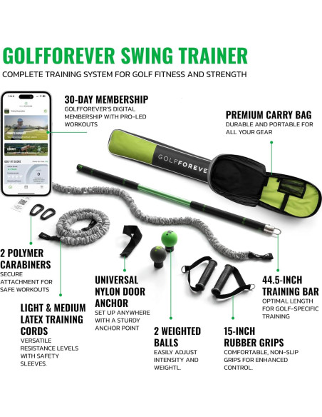 Swing Trainer GolfForever GFTS-002 Kit Entrenador Verde Swing Trainer GolfForever GFTS-002 Kit Entrenador Verde