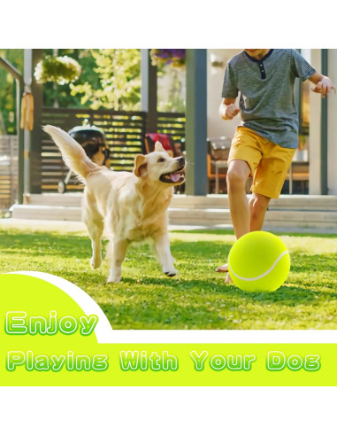 Pelota de Tenis Gigante Banfeng para Perros 24 cm Amarillo