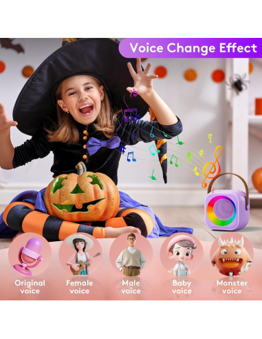 Mini Máquina de Karaoke Niskite con 2 Micrófonos Inalámbricos