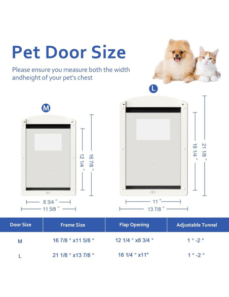Puerta para Perros Medianos Classicmacher Blanca 22x31 cm Puerta para Perros Medianos Classicmacher Blanca 22x31 cm
