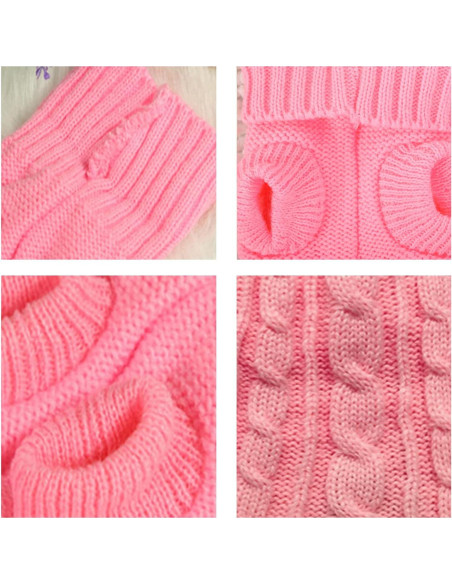 Suéter para Perros Pequeños SVVOOD Talla M Rosa Cálido Suéter para Perros Pequeños SVVOOD Talla M Rosa Cálido