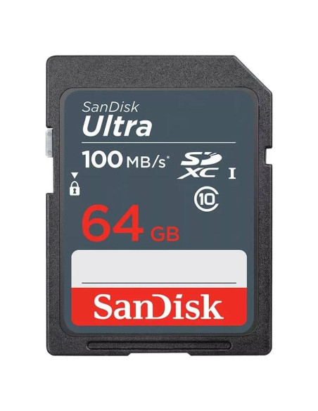 Tarjeta de Memoria SanDisk 64GB Ultra SDXC UHS-I 100MB/s Tarjeta de Memoria SanDisk 64GB Ultra SDXC UHS-I 100MB/s