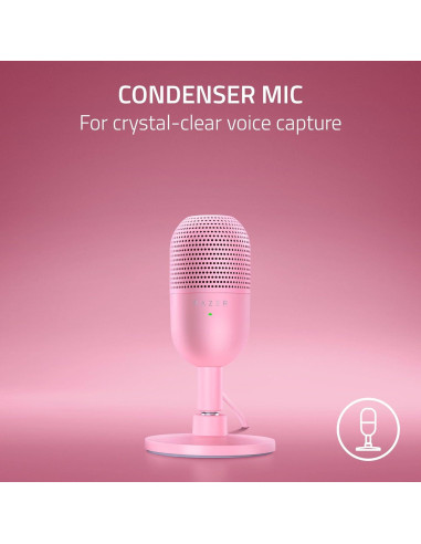 Micrófono Razer Seiren V3 Mini USB - Supercardioide Cuarzo