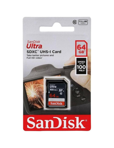 Tarjeta de Memoria SanDisk 64GB Ultra SDXC UHS-I 100MB/s Tarjeta de Memoria SanDisk 64GB Ultra SDXC UHS-I 100MB/s