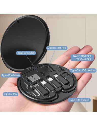 Kit Adaptador USB-C Povdite con 3 Adaptadores y Extractor SIM