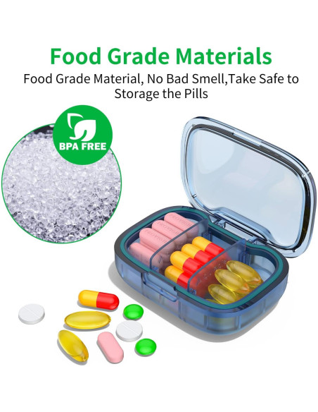 Organizador de Pastillas TecQach 3 Compartimentos Verde/Azul Organizador de Pastillas TecQach 3 Compartimentos Verde/Azul