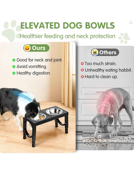 Soporte Elevado para Perros XiaZ Ajustable 4 Alturas Negro Soporte Elevado para Perros XiaZ Ajustable 4 Alturas Negro