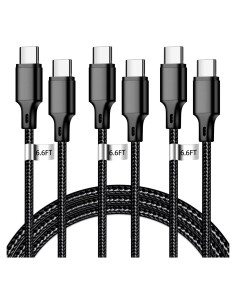 Cable USB C a USB C 60W 2m Longlidie - Carga Rápida Negro