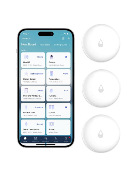 Sensor de Fugas de Agua Aqara Paquete de 3 Inalámbrico Sensor de Fugas de Agua Aqara Paquete de 3 Inalámbrico