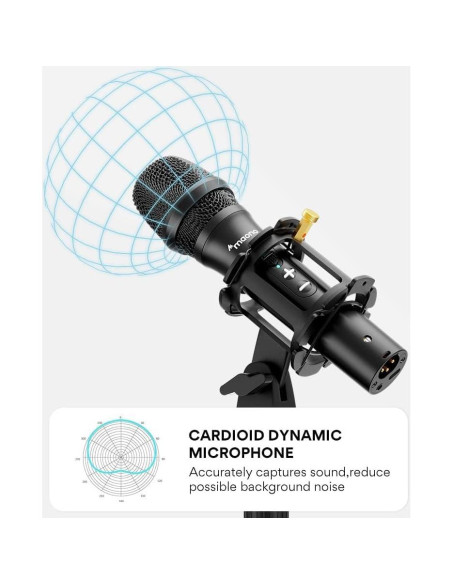 Micrófono Dinámico MAONO HD300T USB/XLR con Soporte y Filtro Micrófono Dinámico MAONO HD300T USB/XLR con Soporte y Filtro