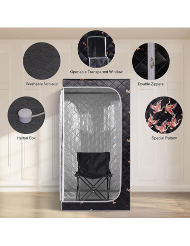 Sauna de vapor portátil Hoolife BS9010 4L control remoto