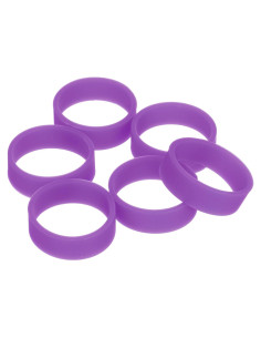Bandas de Goma de Silicona uxcell 20Pcs 20x7mm Morado