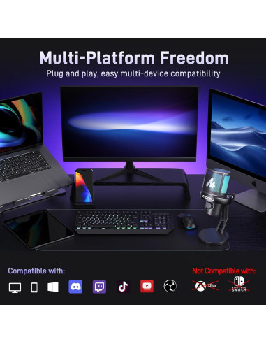 Micrófono Inalámbrico MAONO DM40 USB para PC y Juegos