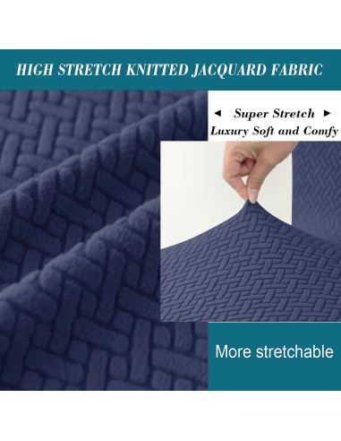 Funda de Taburete HFCNMY Rectangular 4 Pzas Azul