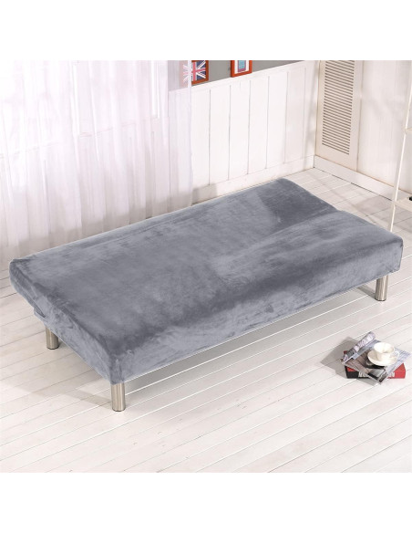 Funda de Futón Sokamore de Terciopelo Gris Plateado 180-210 cm Funda de Futón Sokamore de Terciopelo Gris Plateado 180-210 cm