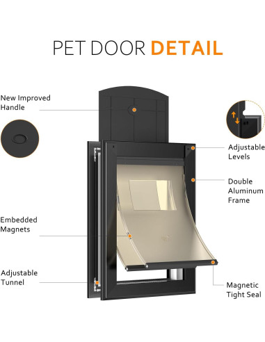 Puerta para Perros Classicmacher Grande Aluminio Doble Cerradura