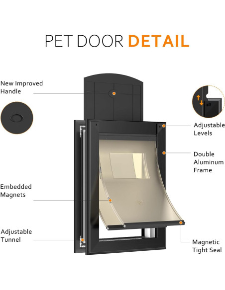 Puerta para Perros Classicmacher Grande Aluminio Doble Cerradura Puerta para Perros Classicmacher Grande Aluminio Doble Cerradura