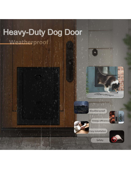 Puerta para Perros Classicmacher Grande Aluminio Doble Cerradura Puerta para Perros Classicmacher Grande Aluminio Doble Cerradura