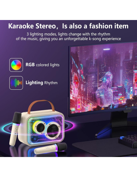 Máquina de Karaoke HWWR D30T con 2 Micrófonos Inalámbricos Máquina de Karaoke HWWR D30T con 2 Micrófonos Inalámbricos