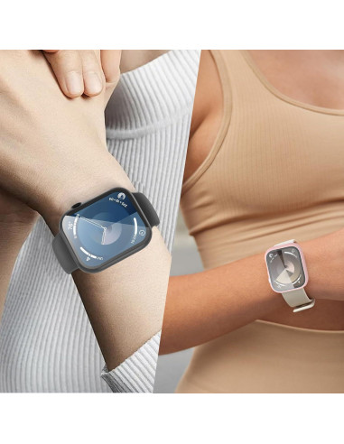 Paquete de 3 Fundas para Apple Watch 41mm DNNBAO - Vidrio Templado