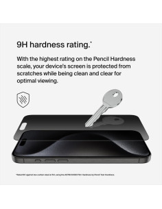 Protector de Pantalla Privado Belkin para iPhone 15 Pro Max - Vidrio Templado 9H 2