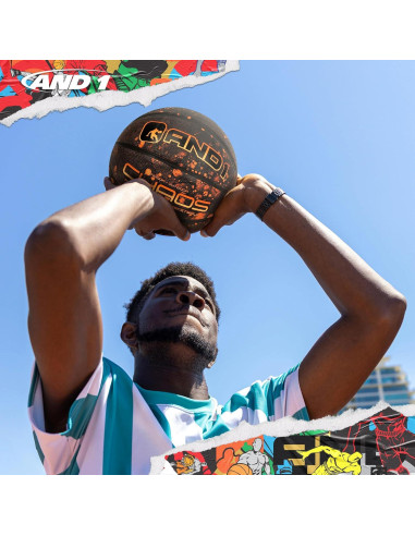 Balón de Baloncesto AND1 Caos Tamaño 7 Goma Duradera