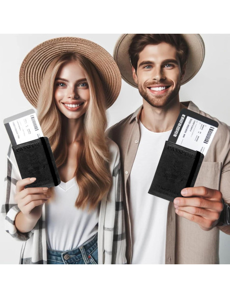 Billetera Portapasaportes RFID Tienyuu de Cuero Sintético Billetera Portapasaportes RFID Tienyuu de Cuero Sintético