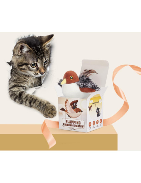 Juguete Interactivo para Gatos Potaroma Chorlito Canta 10 cm Juguete Interactivo para Gatos Potaroma Chorlito Canta 10 cm