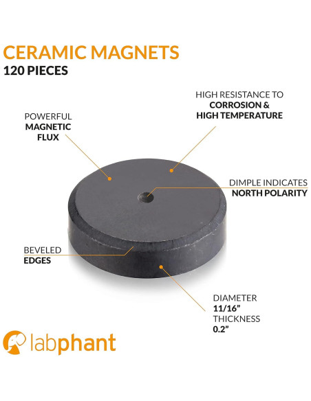 Imanes de Cerámica APPLAB Redondos 1.78 cm - 120 Piezas Imanes de Cerámica APPLAB Redondos 1.78 cm - 120 Piezas