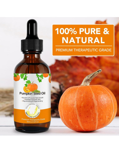 Aceite de Semilla de Calabaza Orgánico 60 ml - Crecimiento Cabello