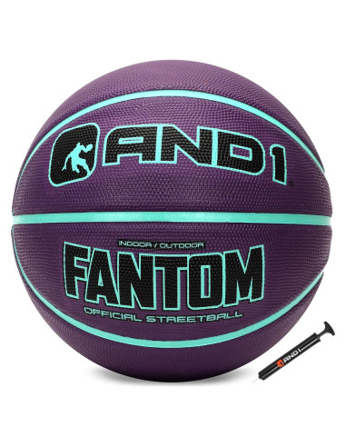 Balón de Baloncesto AND1 Fantom 7 Goma Color Púrpura
