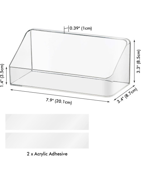Organizador de Estantes Poeland 2 Pack Transparente 20x20 cm Organizador de Estantes Poeland 2 Pack Transparente 20x20 cm