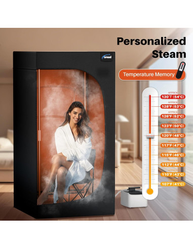 Sauna de Vapor Portátil TOREAD 2.6L 1000W para el Hogar