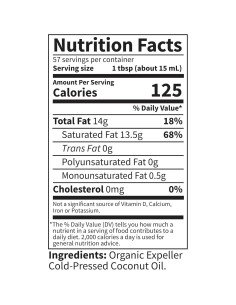 Aceite de Coco Orgánico Jardín de la Vida 861 ml Crudo Virgen 2