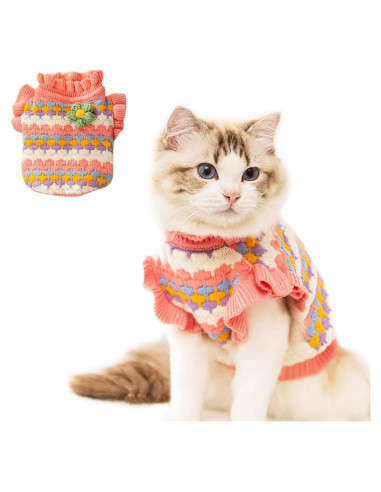 Suéter para Perro Pequeño Anelekor Rosa X-Pequeño 30 cm