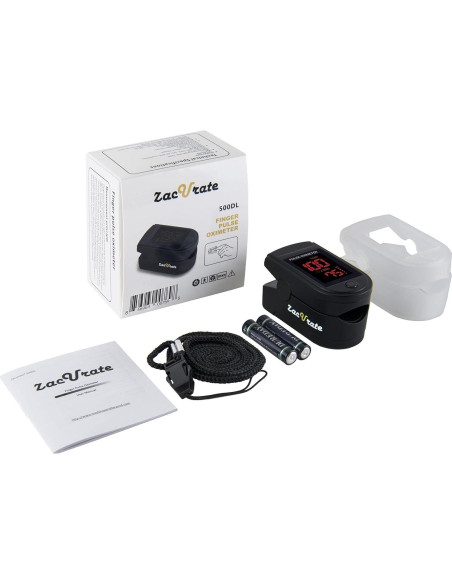 Oxímetro de Pulso Zacurate 500DL con Funda y Baterías Oxímetro de Pulso Zacurate 500DL con Funda y Baterías