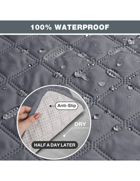 Funda Antideslizante para Sofá Reclinable TAOCOCO 3 Plazas Gris Funda Antideslizante para Sofá Reclinable TAOCOCO 3 Plazas Gris