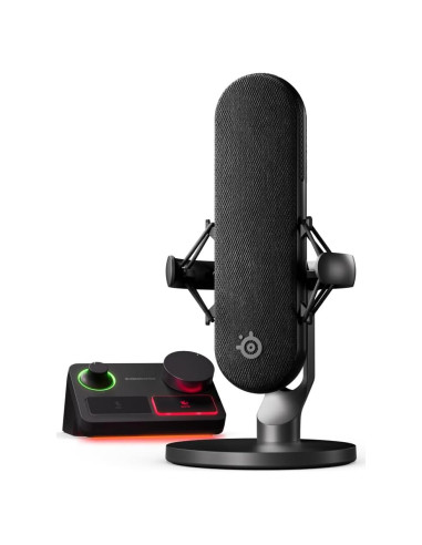 Micrófono XLR SteelSeries Alias Pro + Mezclador RGB
