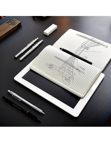 Lápiz Mecánico ROtring 600 0.5mm Cuerpo Negro Dibujo