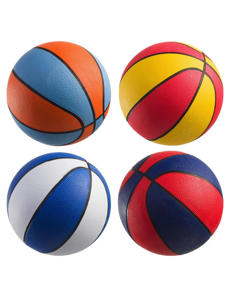Balones de Baloncesto Mini Bedwina 17.78 cm 4 Pzs Multicolor Balones de Baloncesto Mini Bedwina 17.78 cm 4 Pzs Multicolor