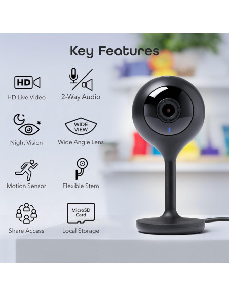 Cámara de Seguridad Geeni Look 1080p HD con Audio y Alertas Cámara de Seguridad Geeni Look 1080p HD con Audio y Alertas