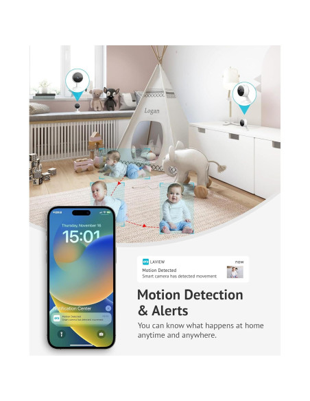 Cámara de Seguridad LaView 5MP 3K Interior con Audio Cámara de Seguridad LaView 5MP 3K Interior con Audio