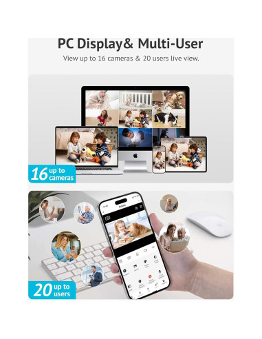 Cámara de Seguridad LaView 5MP 3K Interior con Audio