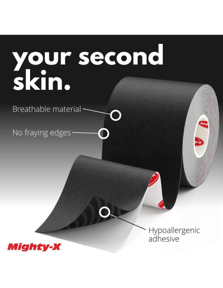 Cinta Kinesiológica Impermeable Mighty-X 5 m Soporte Rodilla Cinta Kinesiológica Impermeable Mighty-X 5 m Soporte Rodilla