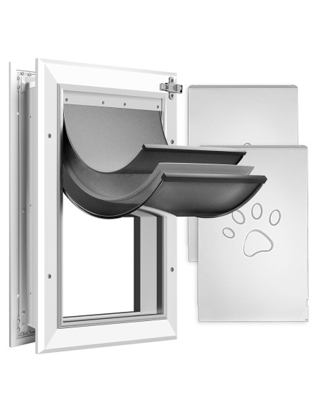 Puerta para Perros Petoasis Aluminio XL Aislada Blanca Puerta para Perros Petoasis Aluminio XL Aislada Blanca
