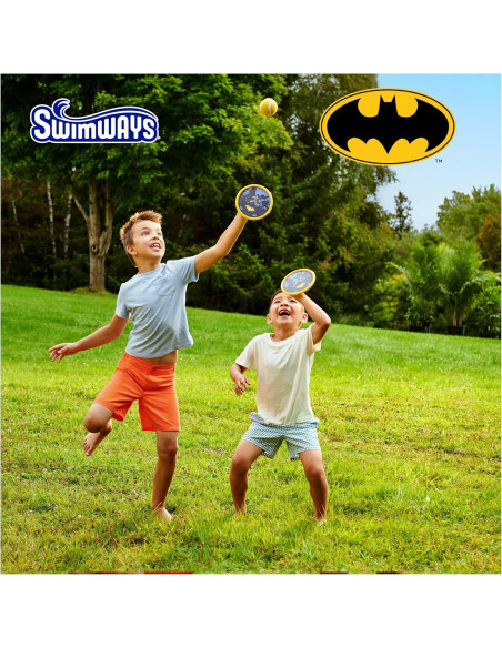 Juego de Atrapar DC Batman Swimways con 2 Paletas y 1 Pelota Juego de Atrapar DC Batman Swimways con 2 Paletas y 1 Pelota