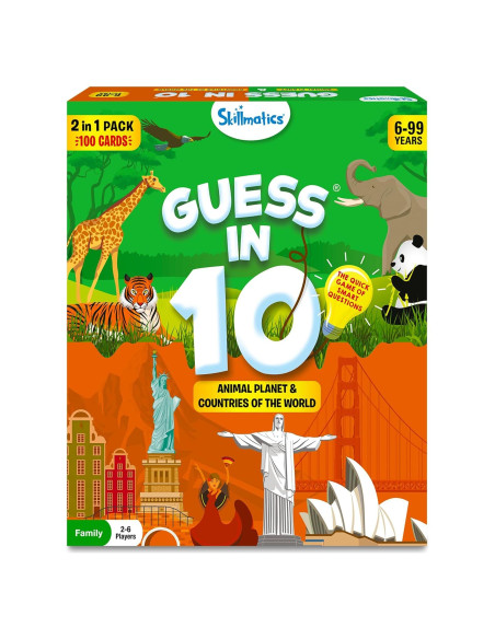 Skillmatics Adivina en 10 Animales y Países - Juego Familiar Skillmatics Adivina en 10 Animales y Países - Juego Familiar