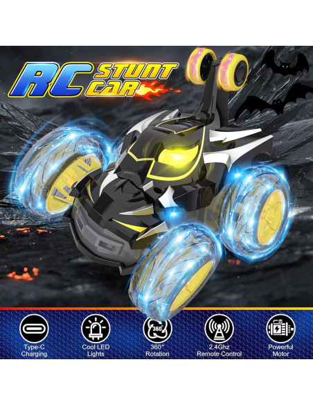 Coche RC Acrobático Mafbeanl 360 con Luces Recargables Coche RC Acrobático Mafbeanl 360 con Luces Recargables
