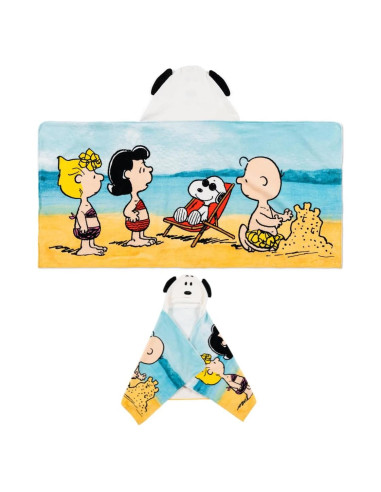Toalla con Capucha Franco Peanuts 100% Algodón 61x127 cm